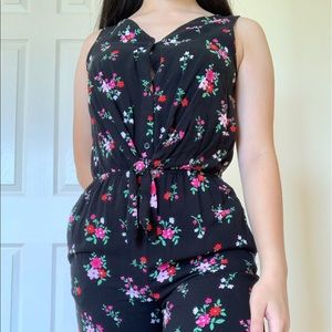 abercrombie floral jumpsuit